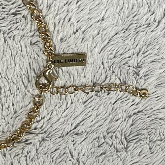 Stella & Dot for The Limited Two-Tone Art Deco Rhinestone Statement Bib Necklace - Picture 9 of 11